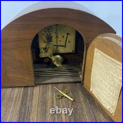 Vintage Art Deco Seth Thomas Mahogany Mantle Clock Working Westminster Chime