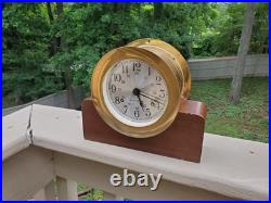 Vintage Brass Seth Thomas Nautical Clock E537-004 Ship Clock Vintage Brass Seth Thomas Nautical Clock E537-004 Ship Clock
