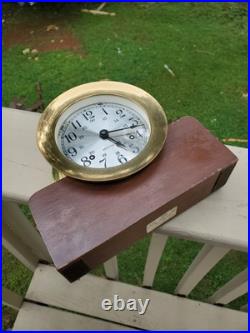 Vintage Brass Seth Thomas Nautical Clock E537-004 Ship Clock Vintage Brass Seth Thomas Nautical Clock E537-004 Ship Clock