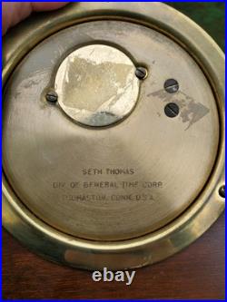 Vintage Brass Seth Thomas Nautical Clock E537-004 Ship Clock Vintage Brass Seth Thomas Nautical Clock E537-004 Ship Clock