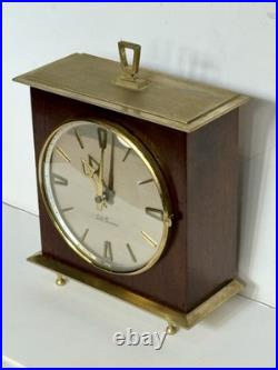 Vintage MCM SETH THOMAS CHIMING 1950's-60's BRASS WALNUT MODERN CLOCK RUNNING Vintage MCM SETH THOMAS CHIMING 1950's-60's BRASS WALNUT MODERN CLOCK RUNNING