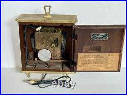 Vintage MCM SETH THOMAS CHIMING 1950's-60's BRASS WALNUT MODERN CLOCK RUNNING Vintage MCM SETH THOMAS CHIMING 1950's-60's BRASS WALNUT MODERN CLOCK RUNNING