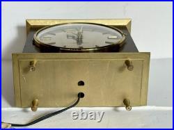 Vintage MCM SETH THOMAS CHIMING 1950's-60's BRASS WALNUT MODERN CLOCK RUNNING Vintage MCM SETH THOMAS CHIMING 1950's-60's BRASS WALNUT MODERN CLOCK RUNNING
