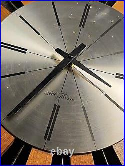 Vintage Mid Century Starburst Wall Clock MCM Seth Thomas Grandeur