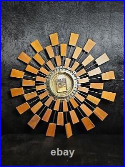 Vintage Mid Century Starburst Wall Clock MCM Seth Thomas Grandeur