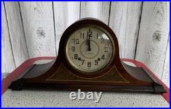 Vintage Plymouth 8-Day Mantel Clock Seth Thomas 4503 Movement Time Strike Works