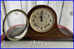 Vintage Plymouth 8-Day Mantel Clock Seth Thomas 4503 Movement Time Strike Works