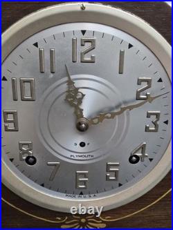 Vintage Plymouth Mantel Clock 8-Day Pendulum Working with Key Seth Thomas US