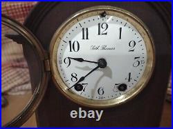 Vintage SETH THOMAS 9 3/4 x 7 1/4 x4 3/4 Beehive Shelf Clock TESTED