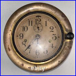 Vintage SETH THOMAS WWll Navy Ships Deck Clock Brass No Key/Untested