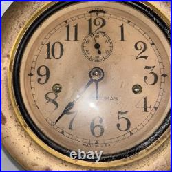 Vintage SETH THOMAS WWll Navy Ships Deck Clock Brass No Key/Untested