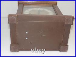 Vintage- SETH THOMAS Wind Up Wood Mantel Clock With Key A403-002 7903
