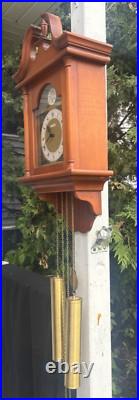 Vintage Seth Thomas 2 Weight Driven Wall Clock CLEANED VIDEO REMOVEABLE HOOD