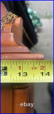 Vintage Seth Thomas 2 Weight Driven Wall Clock CLEANED VIDEO REMOVEABLE HOOD