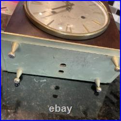 Vintage Seth Thomas 8 Day Mantel Clock Wooden Case Brass with KEY Works Perfect Vintage Seth Thomas 8 Day Mantel Clock Wooden Case Brass with KEY Works Perfect