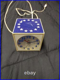 Vintage Seth Thomas American Flag Clock Fully Functional, Free Shipping Vintage Seth Thomas American Flag Clock Fully Functional, Free Shipping
