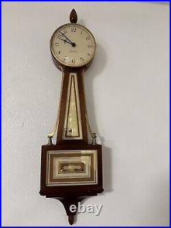 Vintage Seth Thomas Banjo 8 Day Wall Clock With 4 Jeweled Movement #E020-003