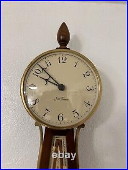Vintage Seth Thomas Banjo 8 Day Wall Clock With 4 Jeweled Movement #E020-003
