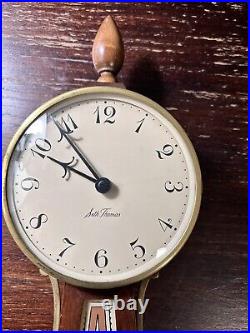 Vintage Seth Thomas Banjo 8 Day Wall Clock With 4 Jeweled Movement #E020-003