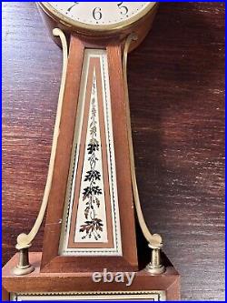 Vintage Seth Thomas Banjo 8 Day Wall Clock With 4 Jeweled Movement #E020-003