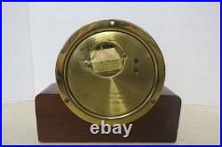 Vintage Seth Thomas Brass Corsair Base Ship's Bell Clock E537-004 WithKey