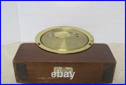 Vintage Seth Thomas Brass Corsair Base Ship's Bell Clock E537-004 WithKey