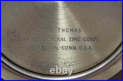 Vintage Seth Thomas Brass Corsair Base Ship's Bell Clock E537-004 WithKey