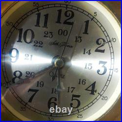 Vintage Seth Thomas Brass Corsair E537-000 Brass Ship Clock