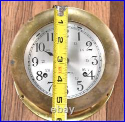 Vintage Seth Thomas Brass Corsair E537-000 Brass Ship Clock