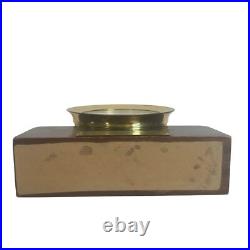 Vintage Seth Thomas Brass Ship Clock On Wood Base 8W X 7T With Key Vintage Seth Thomas Brass Ship Clock On Wood Base 8W X 7T With Key
