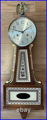Vintage Seth Thomas Brookfield 6W Banjo Pendulum Wall Clock E899-159 With Key