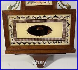 Vintage Seth Thomas Brookfield 6W Banjo Pendulum Wall Clock E899-159 With Key