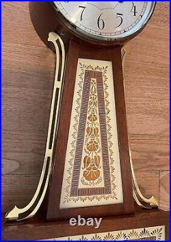 Vintage Seth Thomas Brookfield 6W Banjo Pendulum Wall Clock E899-159 With Key