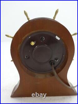 Vintage Seth Thomas Capstan 3e Ships Wheel Electric Nautical Mantel Clock WORKS