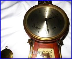 Vintage Seth Thomas Clock Company Brookfield Pendulum 8 Day Banjo Clock, 30