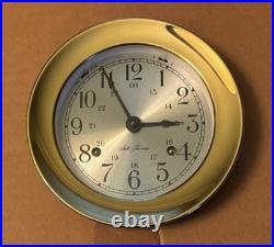 Vintage Seth Thomas Corsair 1050C Nautical Ship's Clock Original Box Key Papers