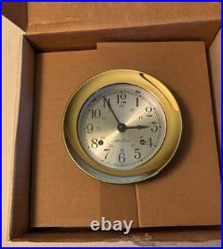Vintage Seth Thomas Corsair 1050C Nautical Ship's Clock Original Box Key Papers