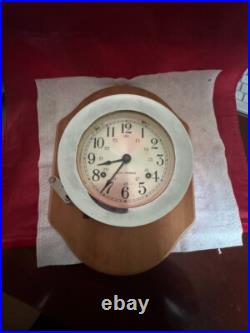 Vintage Seth Thomas Corsair Nautical Ship's Bell Clock 8-Day Fully Working