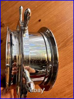 Vintage Seth Thomas Corsair Nickel Plated Ship Bell Clock Ships Wheel Helmsman Vintage Seth Thomas Corsair Nickel Plated Ship Bell Clock Ships Wheel Helmsman