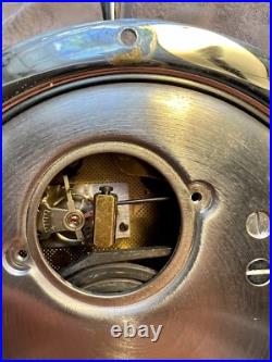 Vintage Seth Thomas Corsair Nickel Plated Ship Bell Clock Ships Wheel Helmsman Vintage Seth Thomas Corsair Nickel Plated Ship Bell Clock Ships Wheel Helmsman