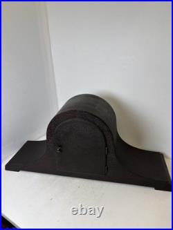 Vintage Seth Thomas Dark Wooden Tambor Mantle Clock Works, 5 Chime Bars