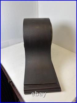 Vintage Seth Thomas Dark Wooden Tambor Mantle Clock Works, 5 Chime Bars