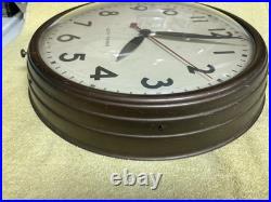 Vintage Seth Thomas Electric Wall Clock, 12 Face, No. 3681, PAT. 1933, Works