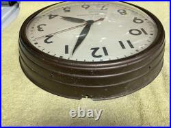 Vintage Seth Thomas Electric Wall Clock, 12 Face, No. 3681, PAT. 1933, Works