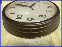 Vintage Seth Thomas Electric Wall Clock, 12 Face, No. 3681, PAT. 1933, Works