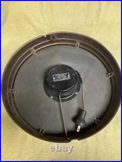 Vintage Seth Thomas Electric Wall Clock, 12 Face, No. 3681, PAT. 1933, Works