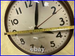 Vintage Seth Thomas Electric Wall Clock, 12 Face, No. 3681, PAT. 1933, Works