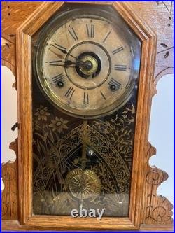 Vintage Seth Thomas Gingerbread Mantle Clock Possible 19th Century NEEDS REPAIR