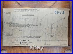 Vintage Seth Thomas Golden Rule Wall Clock E477-001 Antique READ Vintage Seth Thomas Golden Rule Wall Clock E477-001 Antique READ