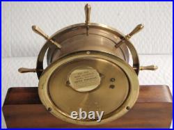 Vintage Seth Thomas Helmsman E537-011 1508 Weather Barometer Wood Base 1602